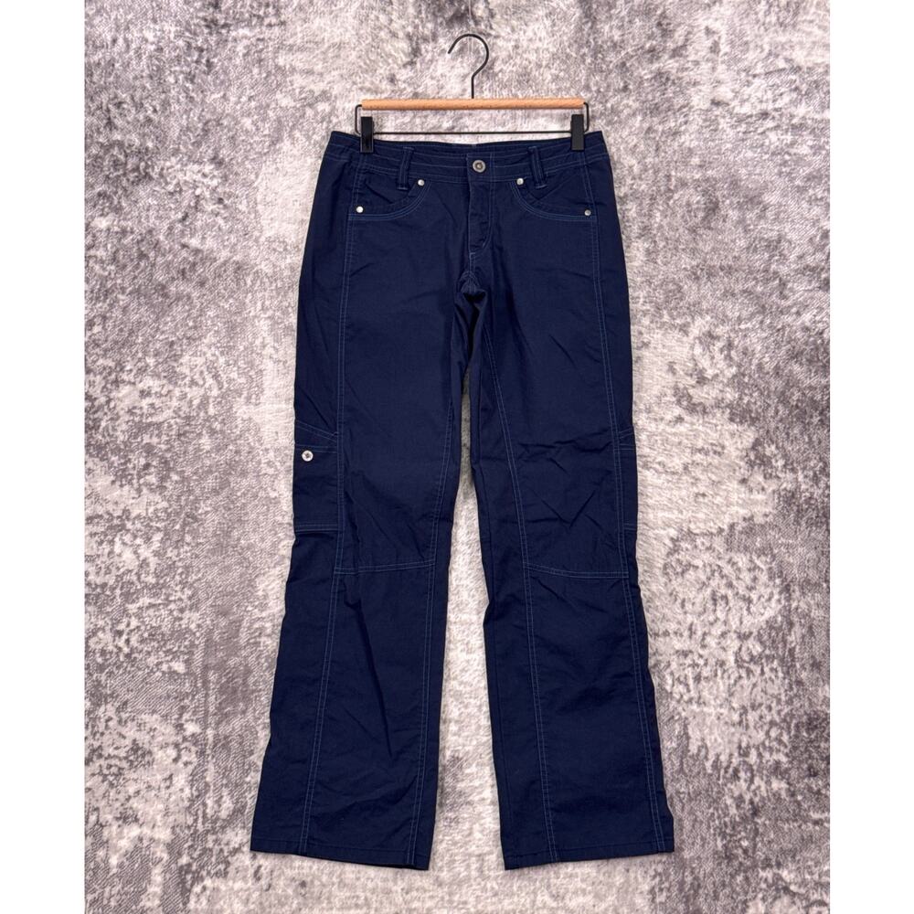 Kuhl Free Range Pants 6 Womens Blue Nylon Cotton Full Length Utility Trekking